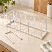 Adjustable Pan and Lid Organizer - White
