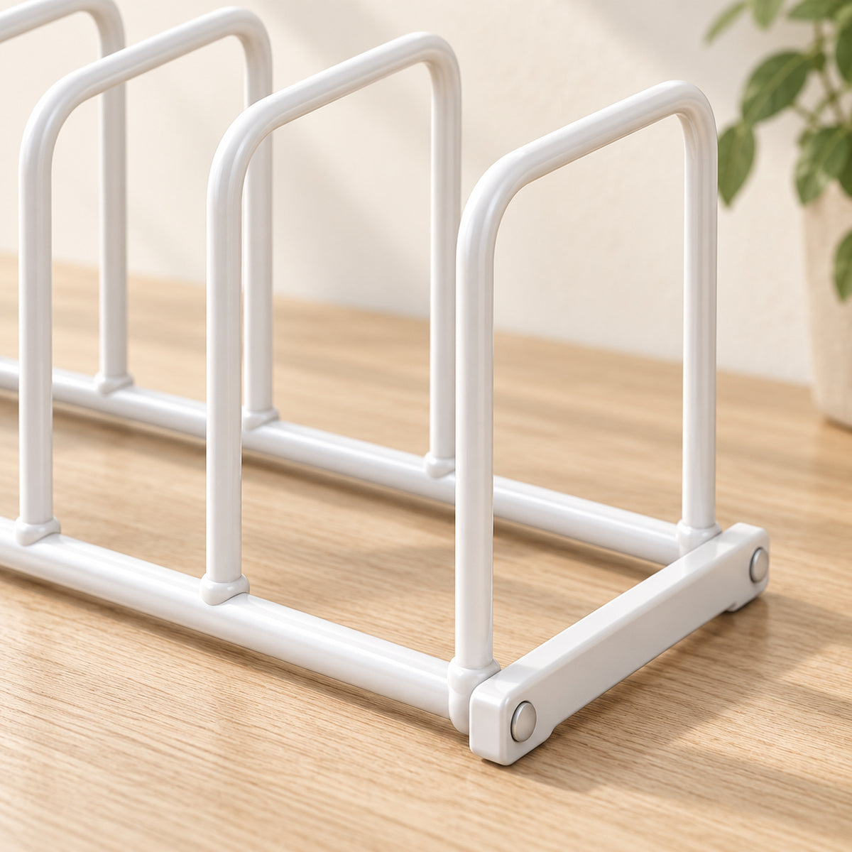 Adjustable Pan and Lid Organizer - White