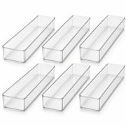Clear Modular Drawer Organizer Trays - Set of 6