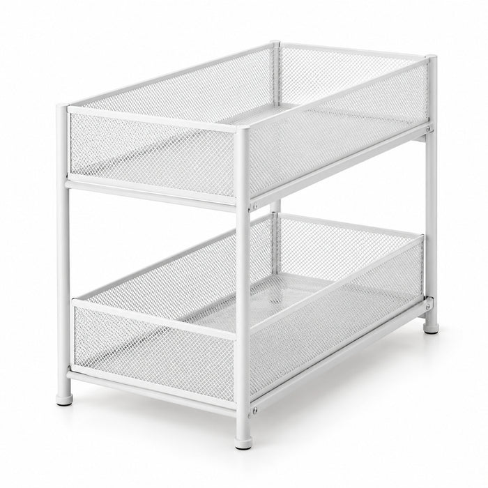 Two-Tier Under-Sink Organizer - White